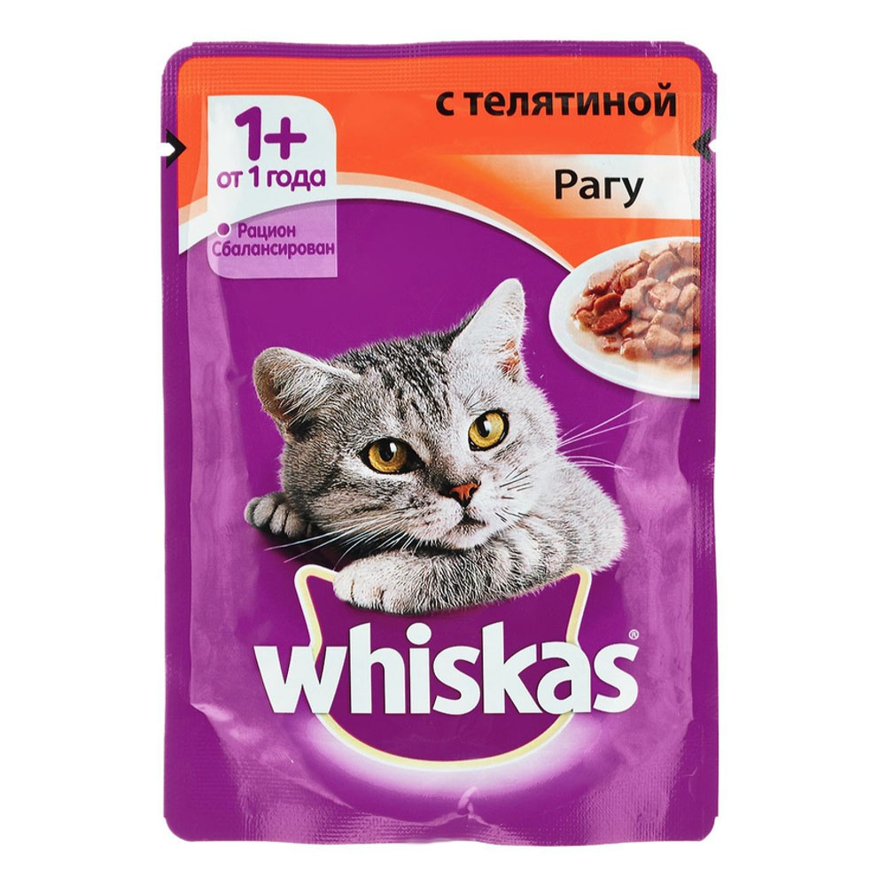 Whiskas влаж. рагу телятина