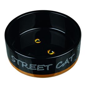 Миска TRIXIE керамическая "Street Cat" с рисунком 0,3 л/12 см 24659