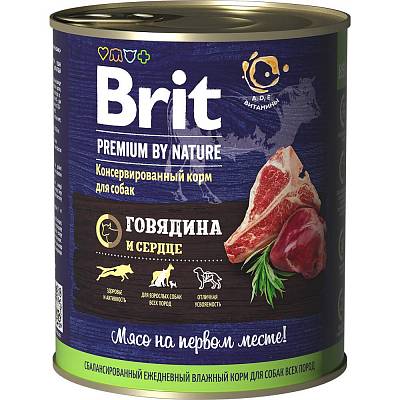 BRIT Premium конс. д/соб Говядина и Сердце