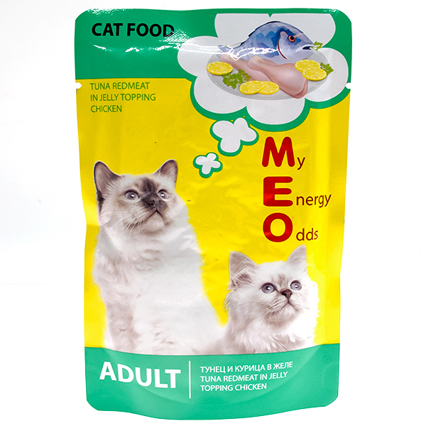 Ме-О Adult Cat тунец/курица желе 80 г