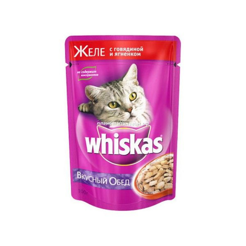 Whiskas влаж. говядина ягненок в желе