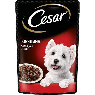 Cesar пауч говядина/овощи соус