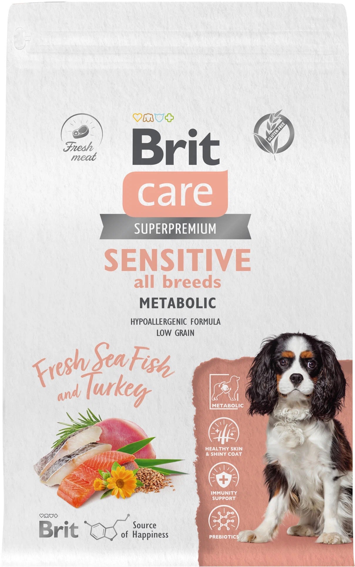 BRIT Care Sensitive Metabolic сух. д/соб всех пород морская рыба/индейка