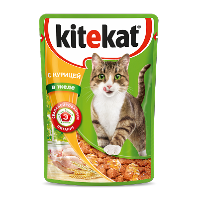 Kitekat влаж. курица в желе 85 г