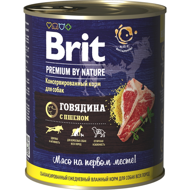 BRIT Premium конс. д/соб Говядина и Пшено