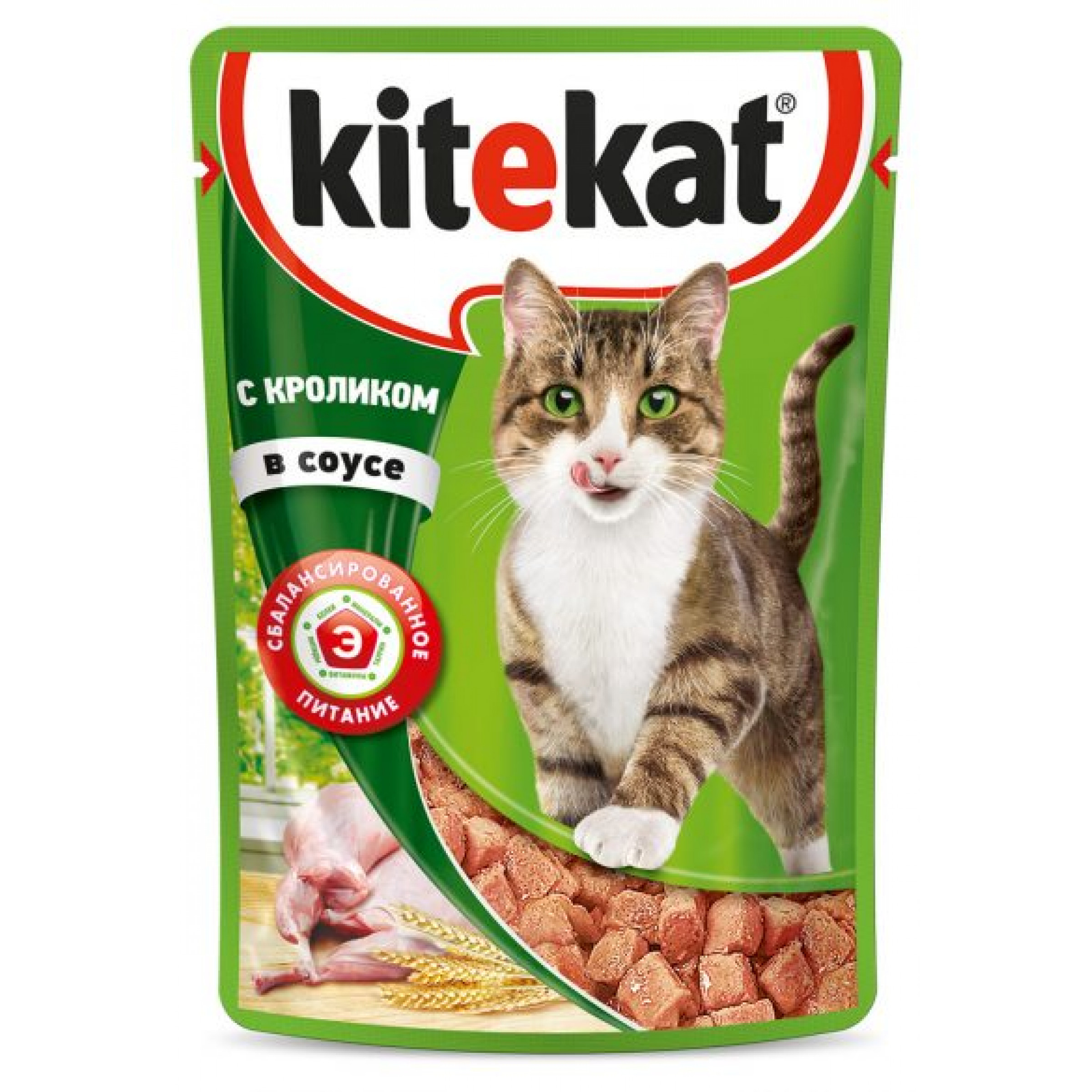 Kitekat влаж. кролик в соусе 85 г