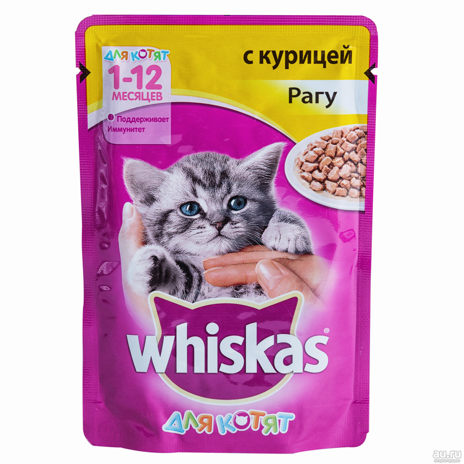 Whiskas влаж. д/котят рагу курица