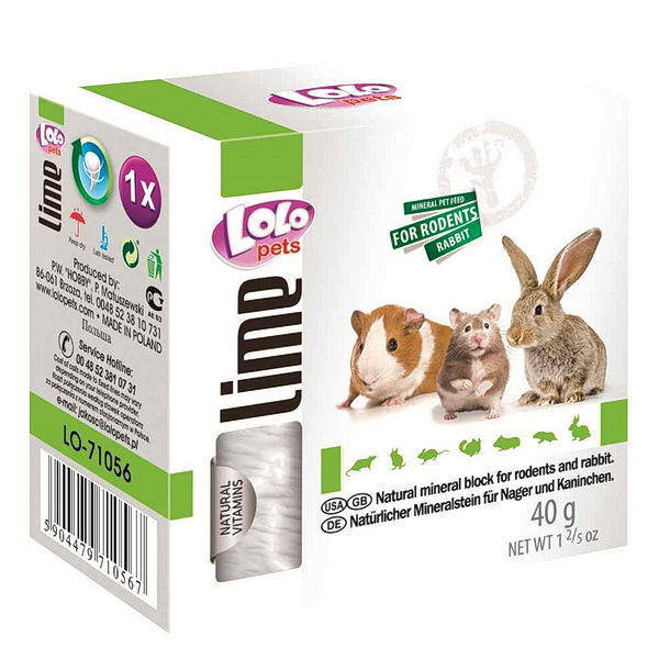 LoLo Pets Lime мин.камень д/грызунов 40 гр