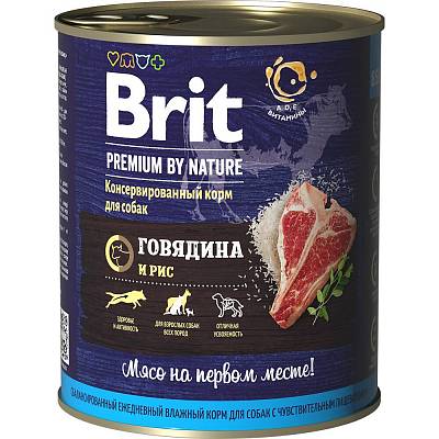 BRIT Premium конс. д/соб Говядина и Рис