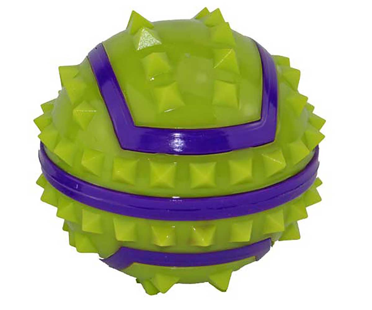 Игрушка Dogman д/собак мяч с шипами для массажа десен 9,7 см