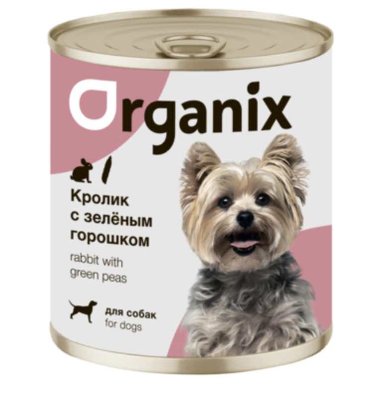 Organix Консервы д/собак Кролик с зелёным горошком