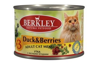 Berkley консервы для кошек утка с ягодами