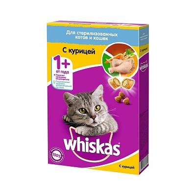 Whiskas д/стерелиз.котов и кошек подушечки с курицей