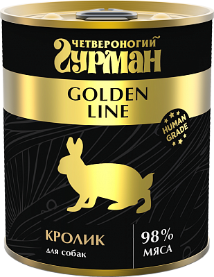 Четвероногий Гурман Golden Line д/соб Кролик 