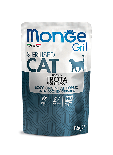 Monge Cat Grill пауч д/стерил. итальянская форель