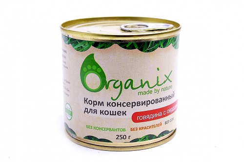 Organix конс для кошек говядина с сердцем