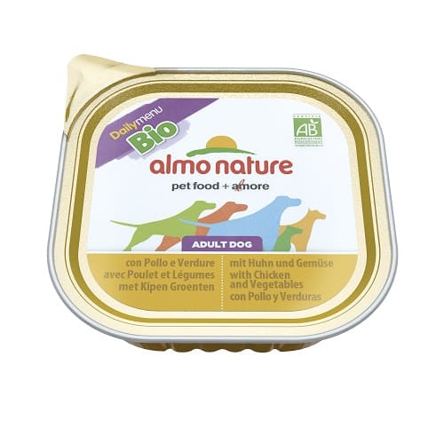 Almo Nature Daily Menu BIO паштет для собак "Меню с курицей и овощами"