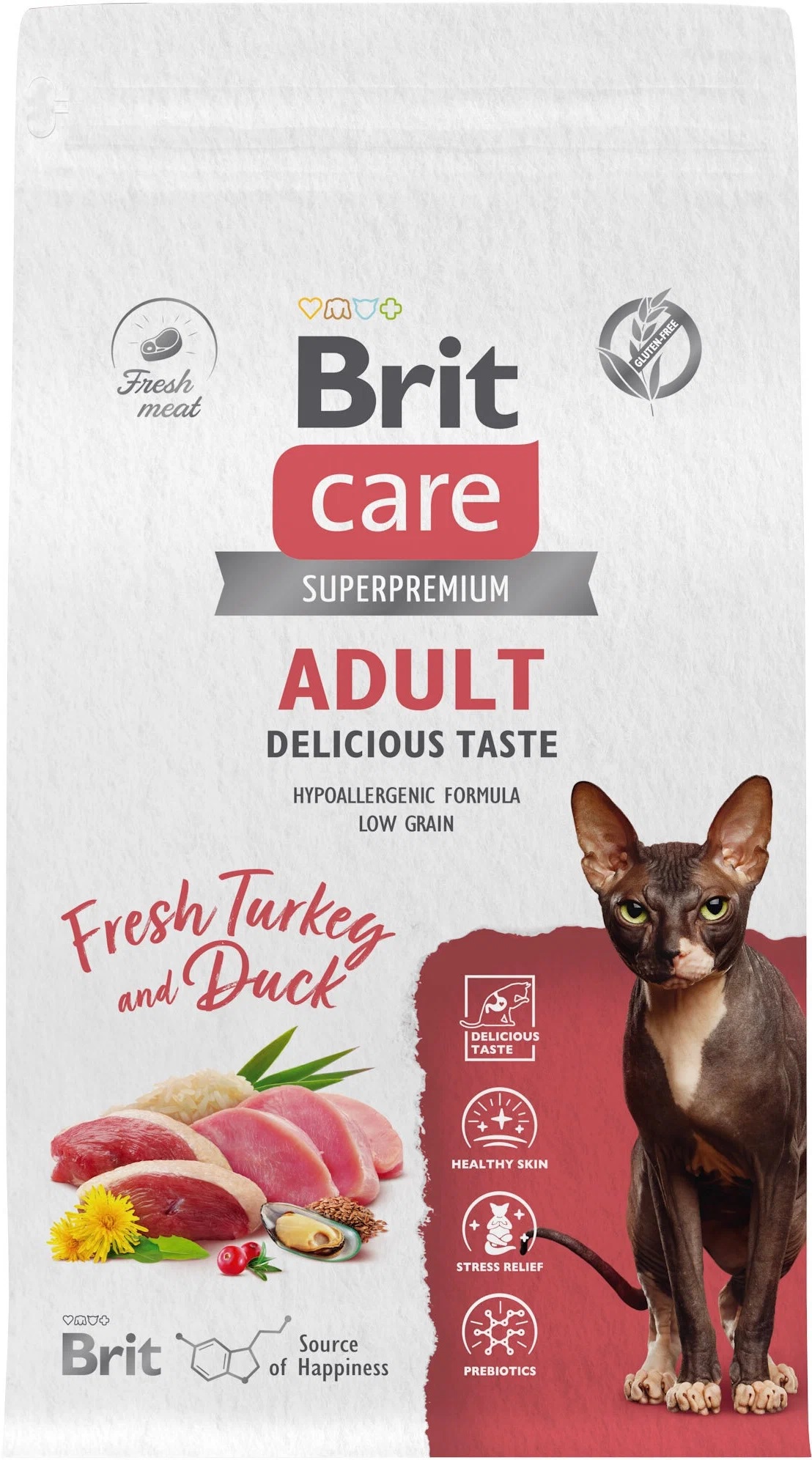 BRIT Care Delicious Taste сух. д/привиред.кош с индейкой и уткой 