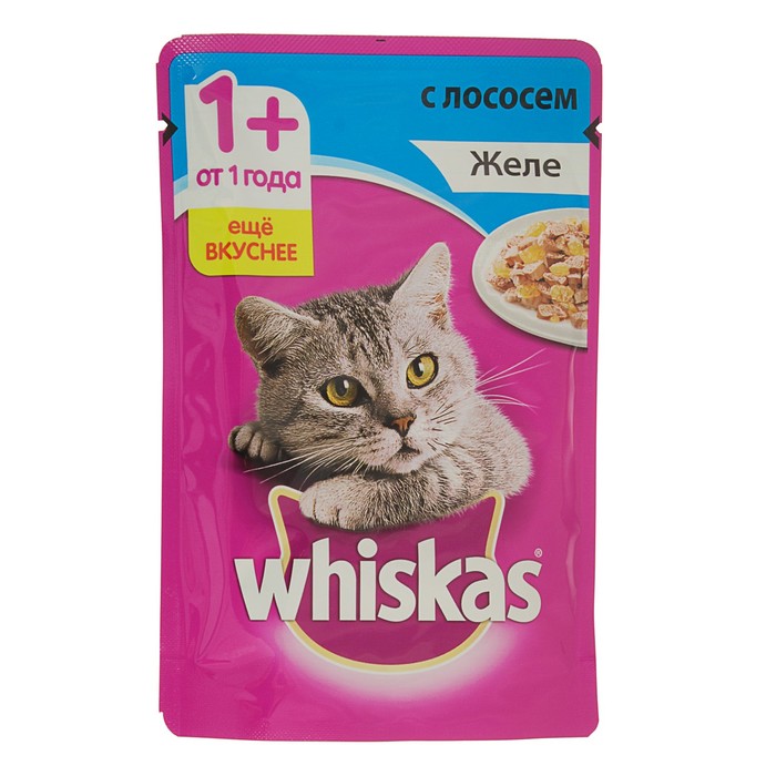 Whiskas влаж. лосось в желе