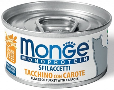 Monge Cat Monoprotein конс. хлопья из индейки с морковью