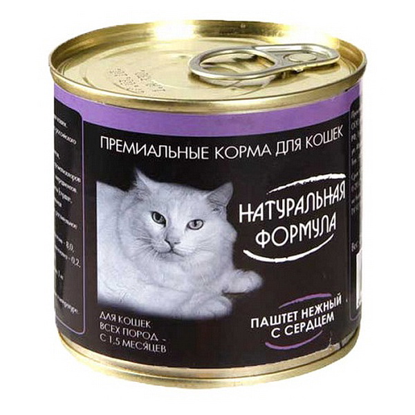 НАТУРАЛЬНАЯ ФОРМУЛА конс.д/кош 250г паштет с сердцем