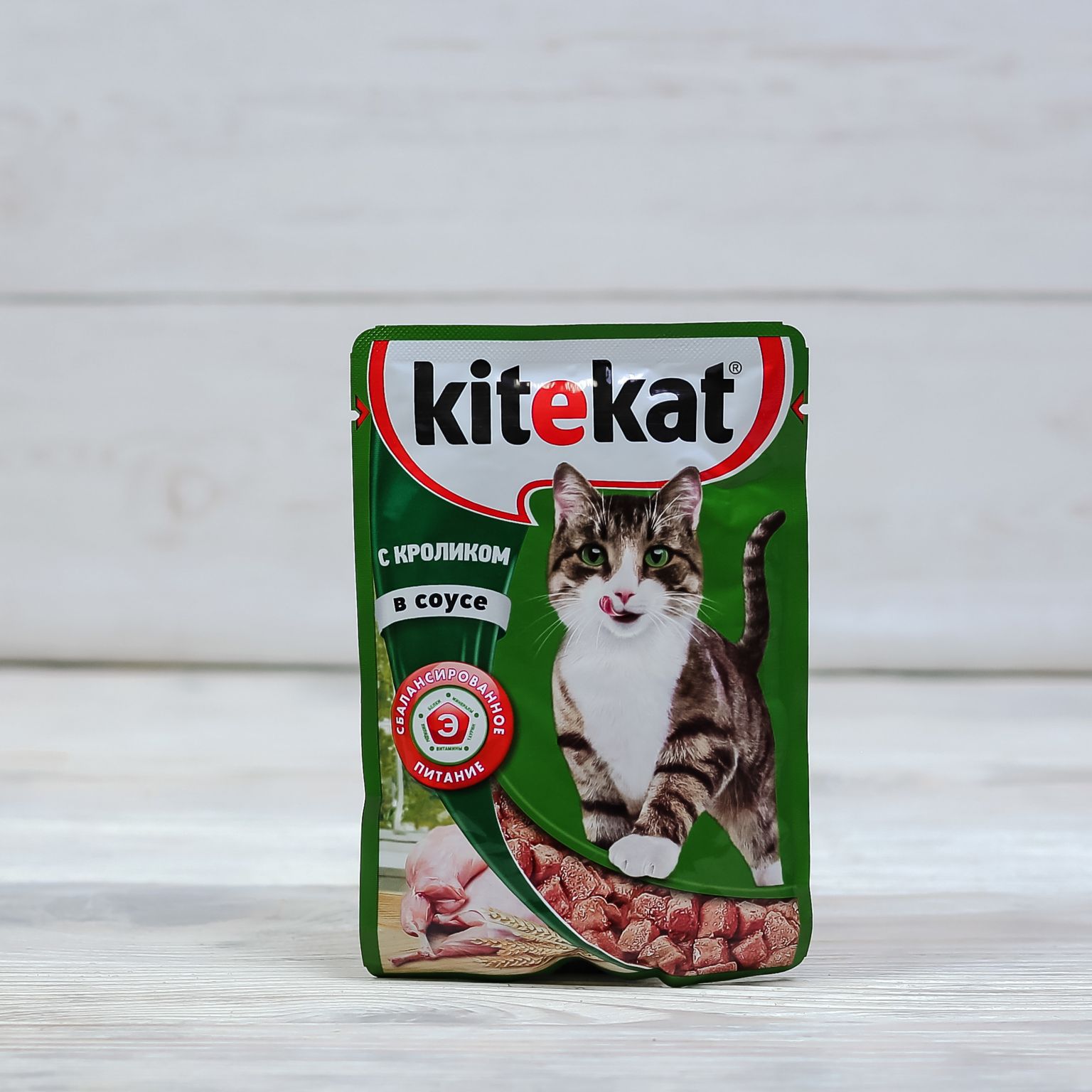 Kitekat влаж. нежный кролик в соусе 85 г