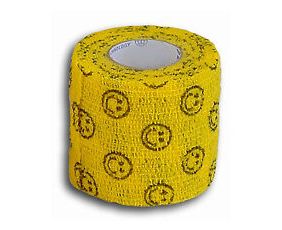 SMI FLEX бандаж 5 см х 4,5 м желтый с улыбками