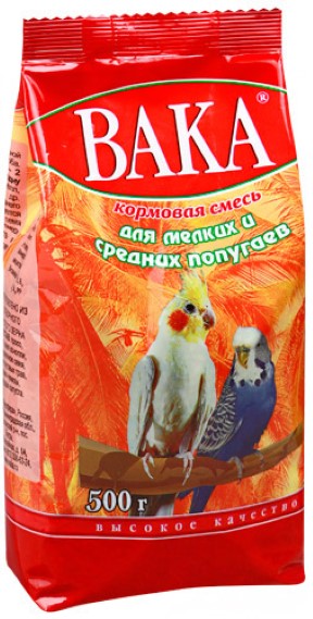 ВАКА корм д/мелк и ср.попуг. 500 г