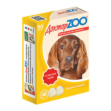 ДокторZOO лакомство д/собак с сыром и биотином 90 шт