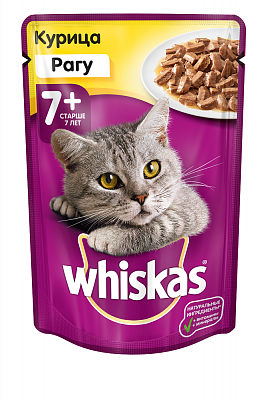 Whiskas влаж. рагу курица 7+