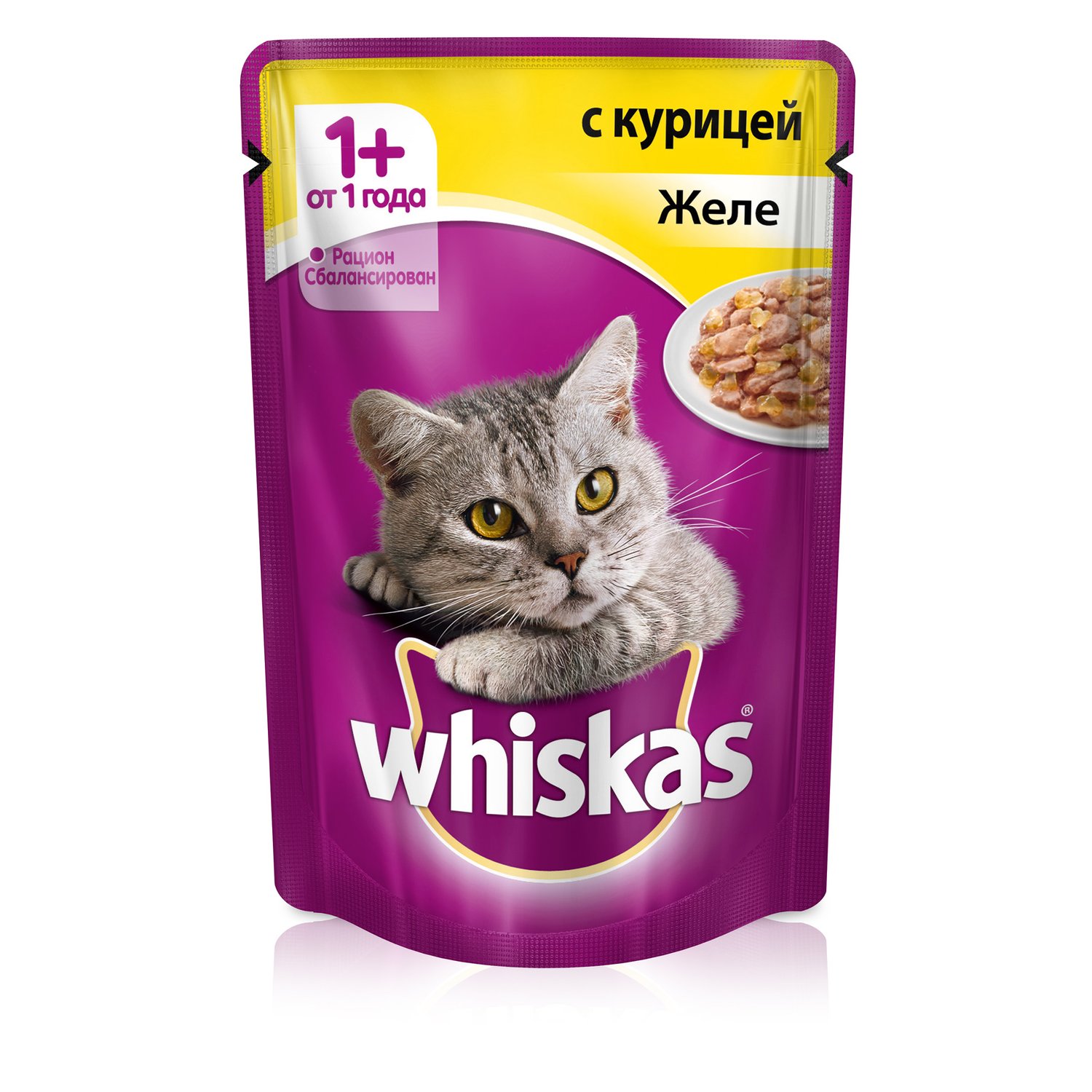 Whiskas влаж. курица в желе