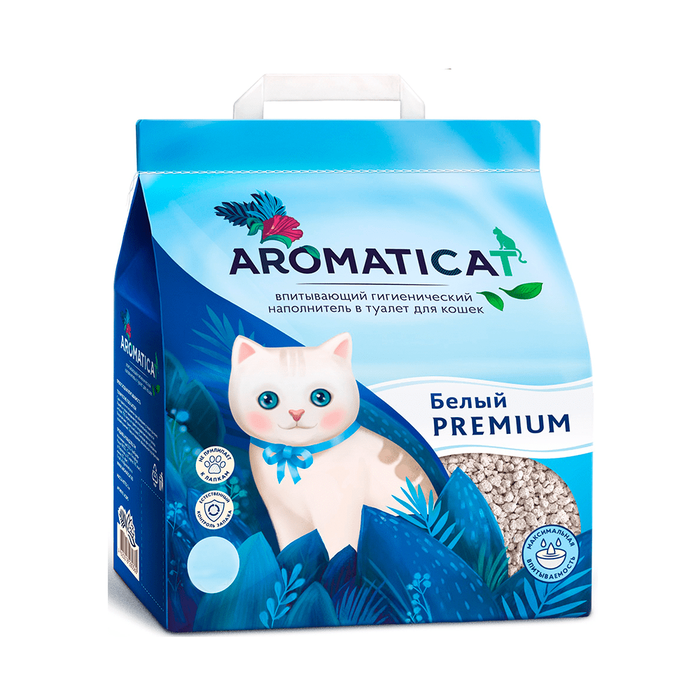 Наполнитель Aromaticat впитывающий белый Premium 