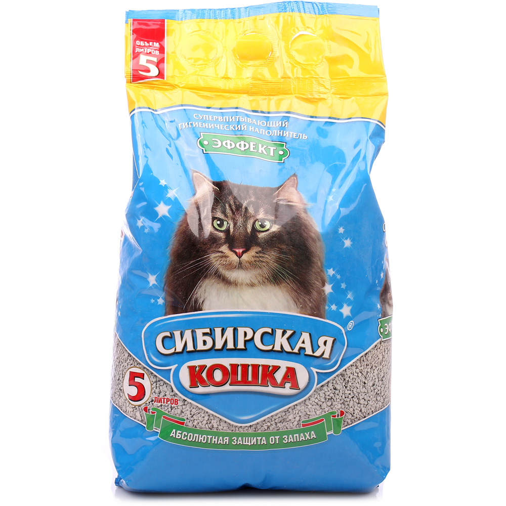 Наполнитель Сибирская Кошка впитывающий Эффект 