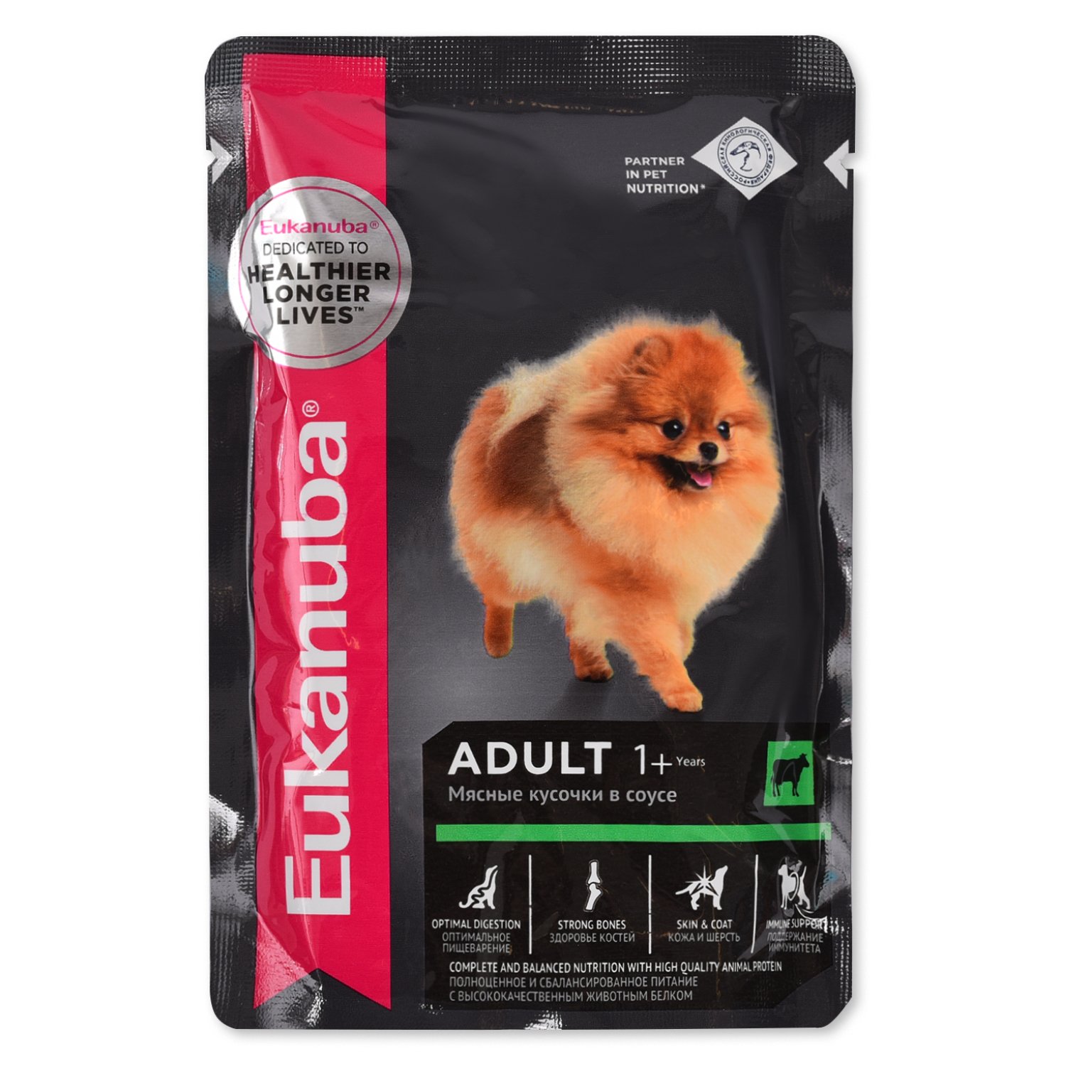 EUK Dog  пауч д/соб Adult 1+ years, говядина