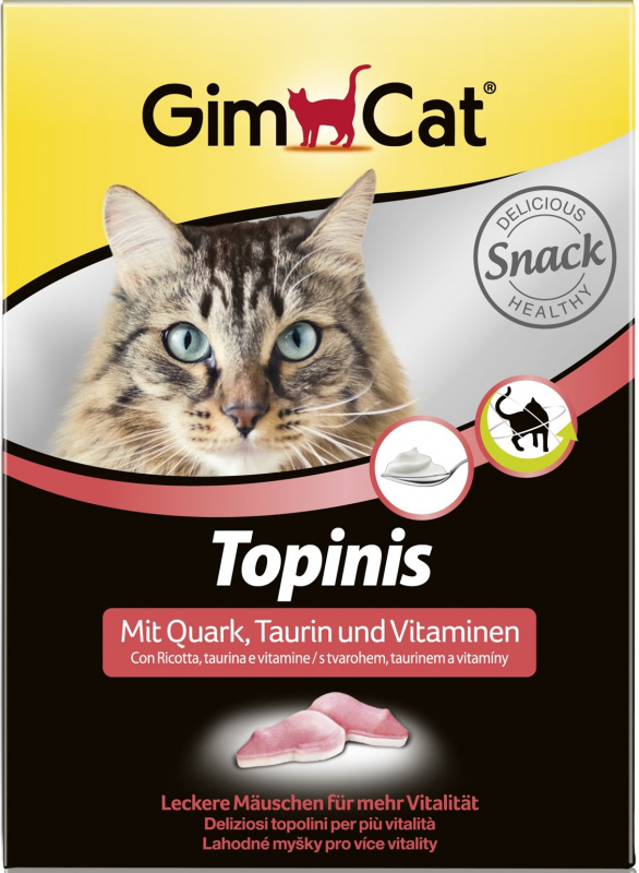 GimCat Topinis витамины д/кошек творог