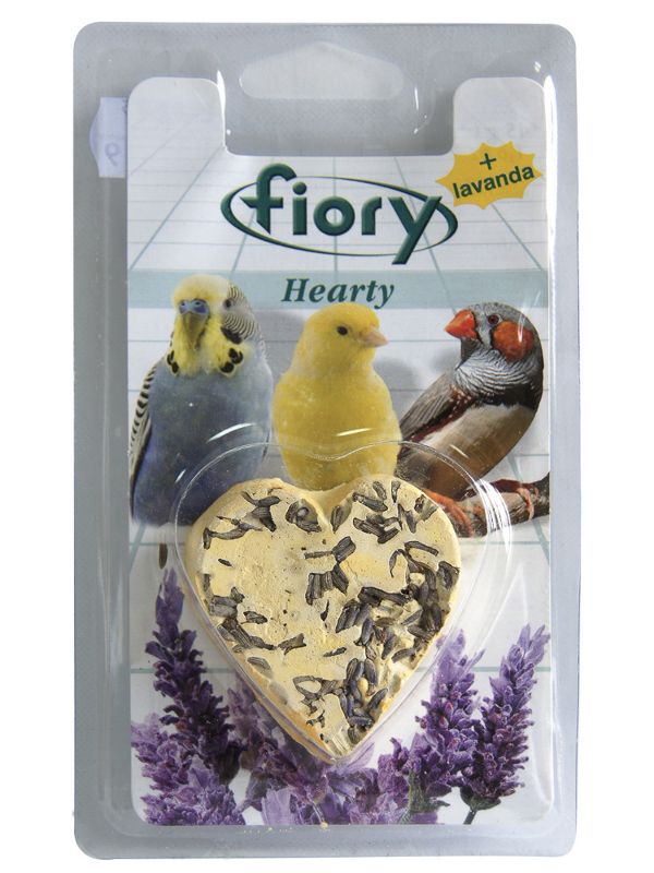 FIORY био-камень в форме сердце для птиц лаванда 45 г
