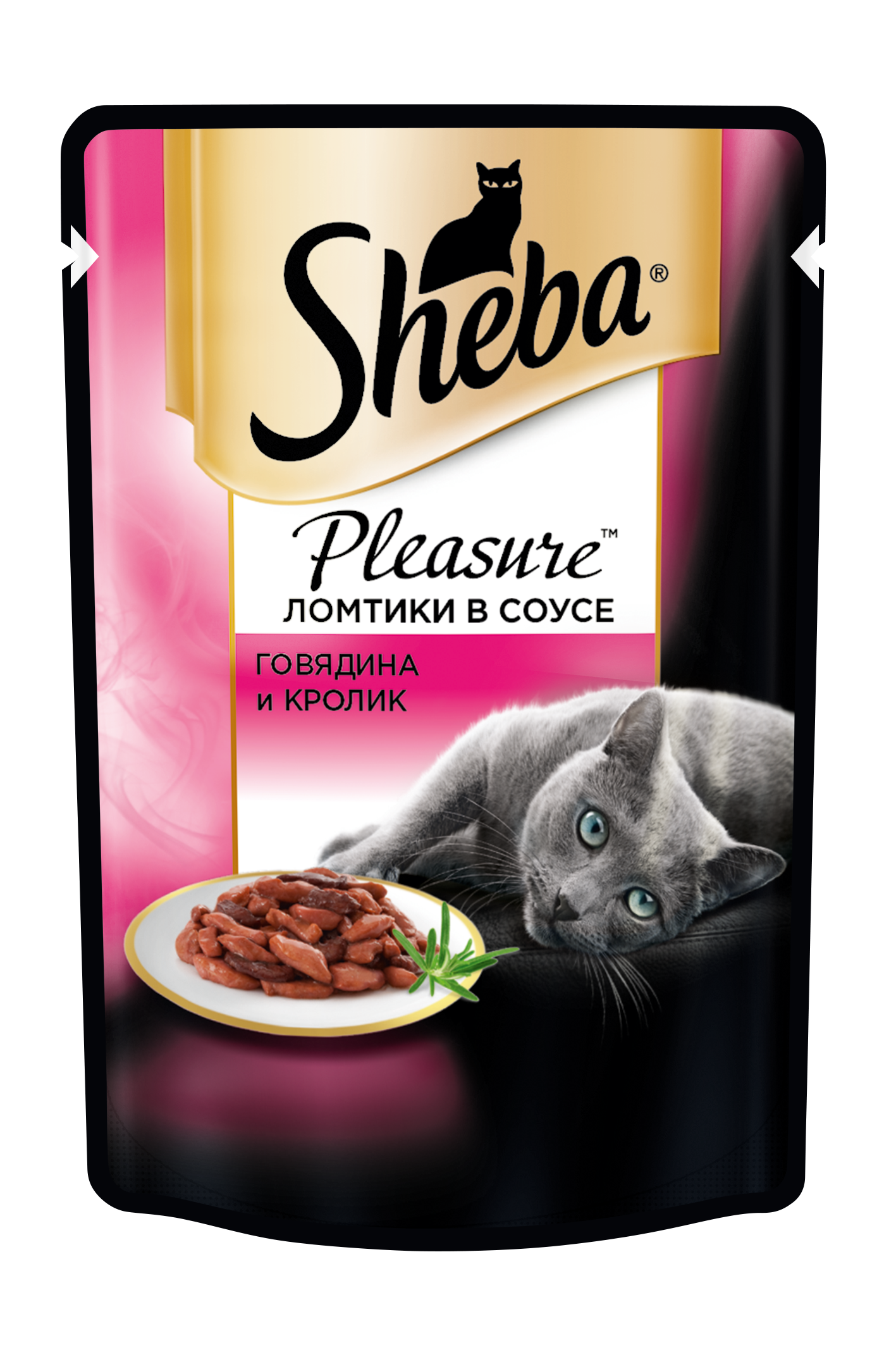 Sheba д/кош Pleasure говядина/кролик соус