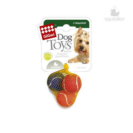 GiGwi Dog Toys "Мяч с пищалкой мал./тенисный 3шт" 75059