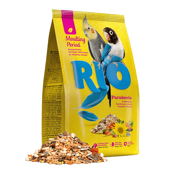 Корм RIO д/ср.попугаев в период линьки 1 кг