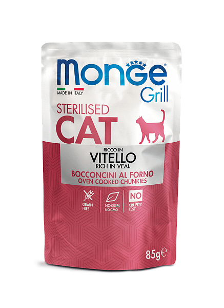 Monge Cat Grill пауч д/стерил. итальянская телятина