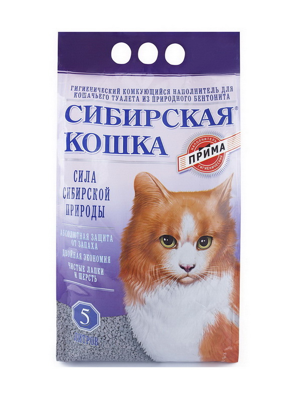 Наполнитель Сибирская Кошка комкующийся Прима