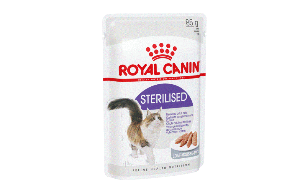 Order royal canin. Роял Канин для стерилизованных кошек влажный корм. Роял Канин для кошек стерилизованных влажный. Royal Canin Sterilised паштет для кошек. Роял Канин пауч для стерилизованных кошек.